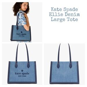 NWT- Kate Spade Ellie Denim Large Tote